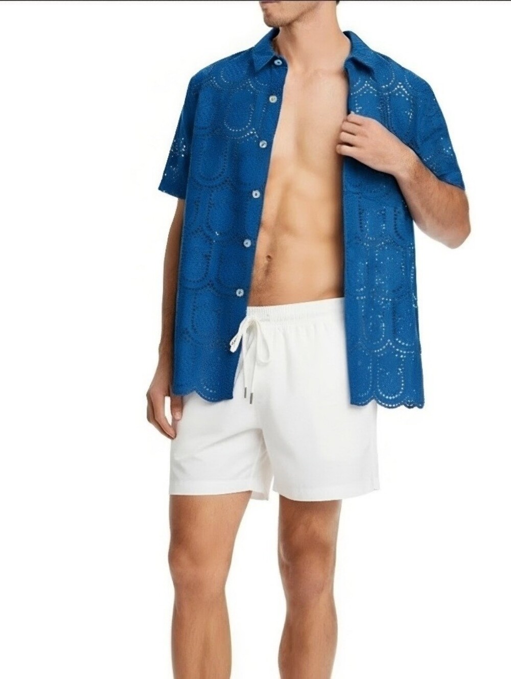 Farm Rio MEN'S Pineapple Eyelet Shirt -NWT XL